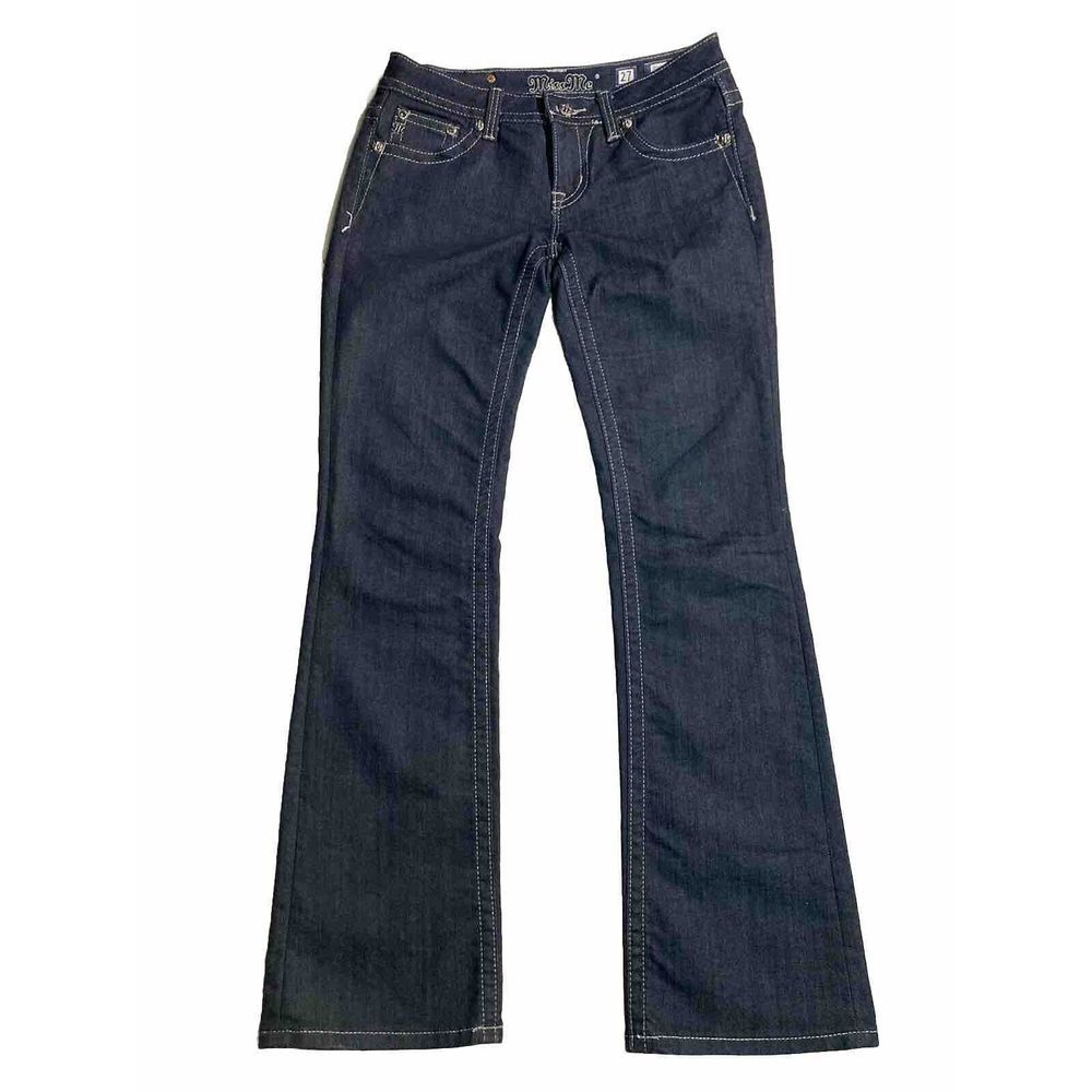 Miss Me Easy Boot Jeans Women's Dark Wash Blue Size 27 (30 Measured)